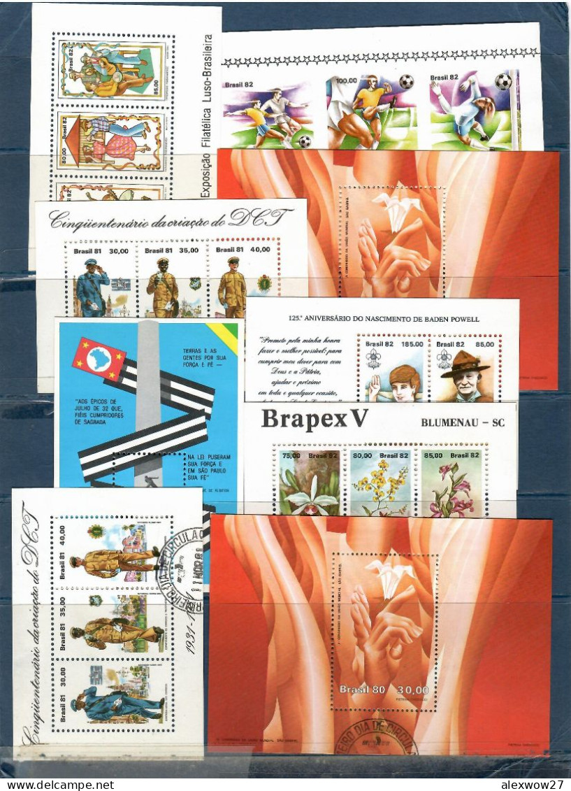 Brasile / Bresil Lot BF 1976/1982 **/Us. - Blocks & Kleinbögen