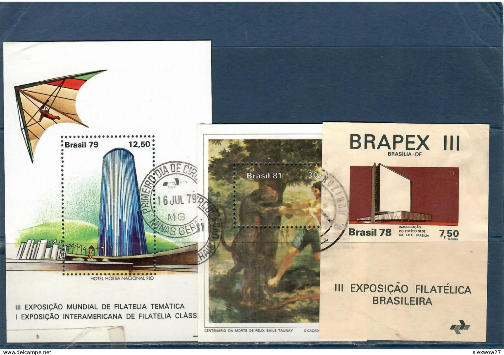 Brasile / Bresil Lot BF 1976/1982 **/Us. - Hojas Bloque