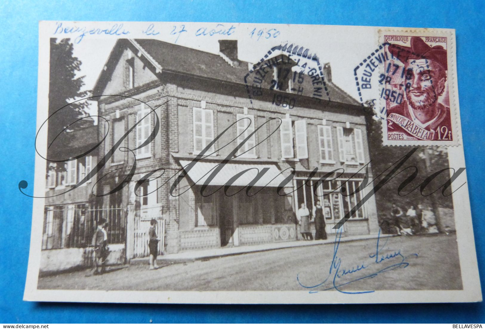 Beuzeville-la-Grenier Le Café-Tabac 1950  Restaurant- Epicerie D76 - Autres & Non Classés
