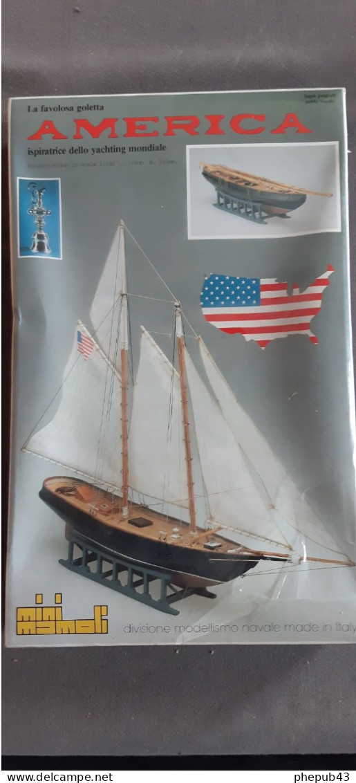 Schooner America - Goélette - 1851 - Yachting Mondial America - Maquette En Bois à Monter - C Mini Mamoli 1/140th (MM4) - Boats