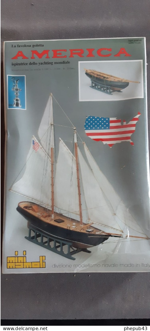 Schooner America - Goélette - 1851 - Yachting Mondial America - Maquette En Bois à Monter - C Mini Mamoli 1/140th (MM4) - Bâteaux