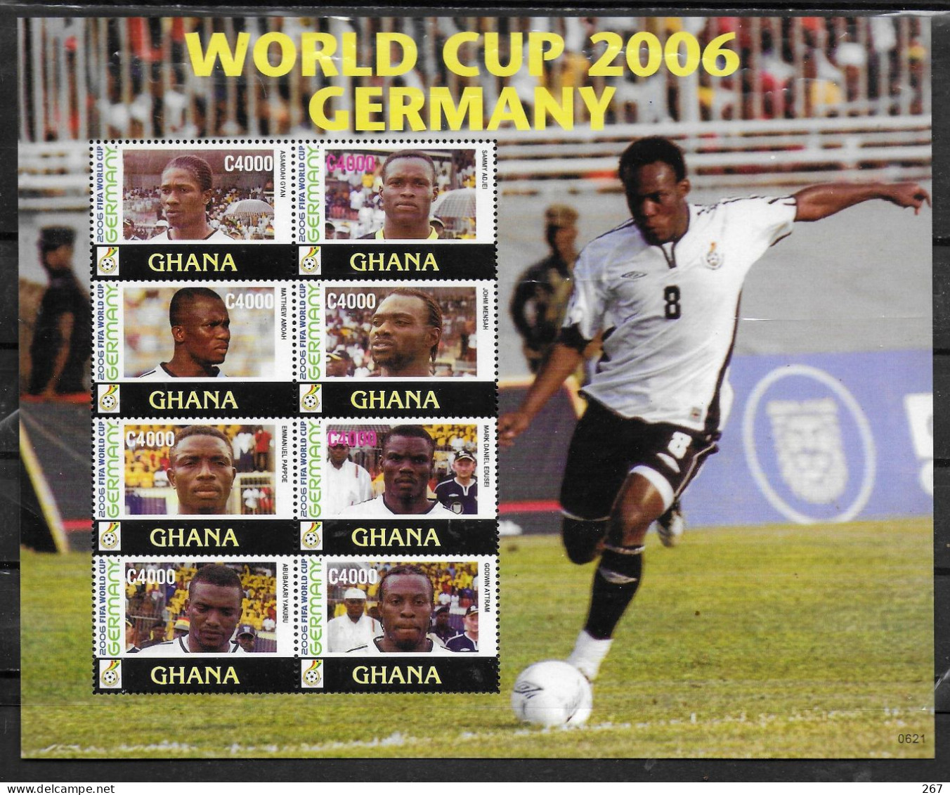 GHANA Feuillet  N° 3161/68  * *  ( Cote 15e ) Cup 2006 Football  Soccer Fussball - 2006 – Deutschland