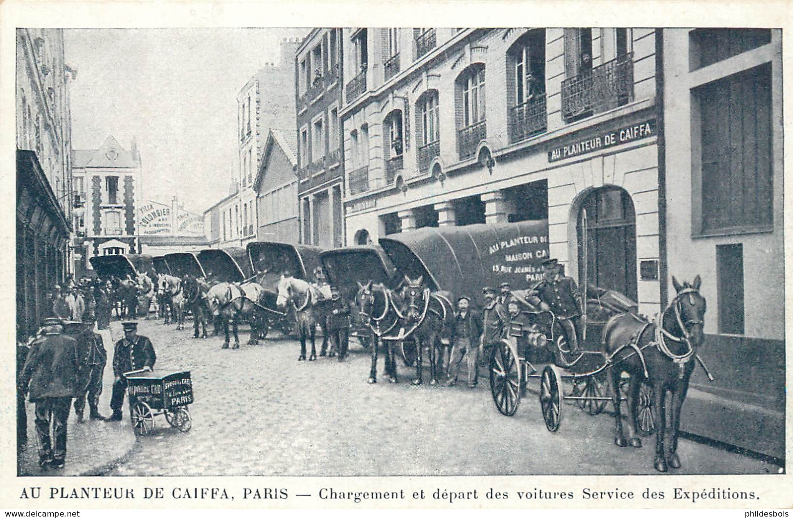 PARIS 14eme Arrondissement   " Au Planteur De Caiffa " Chargement Et Départ Des Voitures - Arrondissement: 14