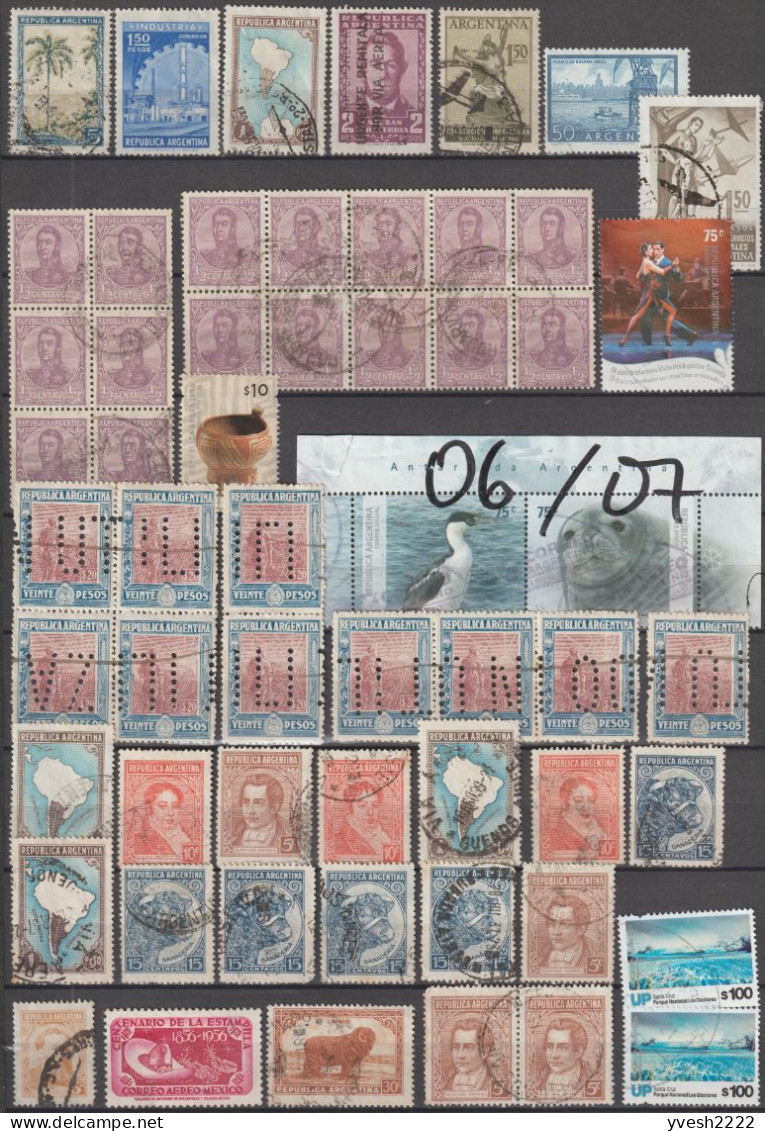 Argentine, Petit Lot De Timbres Oblitérés. 2 Scans - Verzamelingen & Reeksen