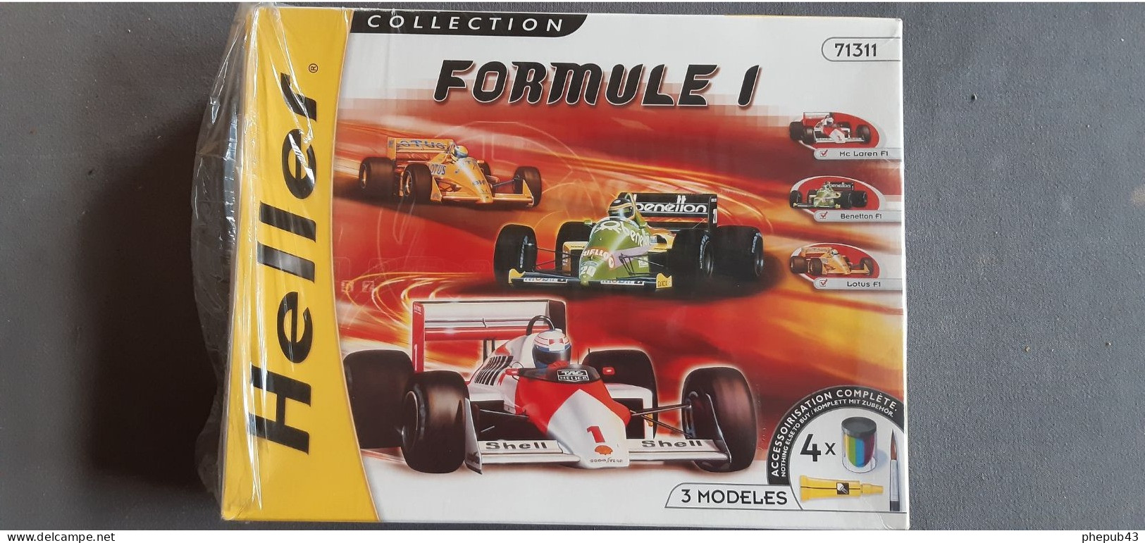 Gift Set 3 Formule I (+/- 100mm) - McLaren, Benetton, Lotus - Full & Complete Model Kit - Heller (1/43) 71311 - Voitures