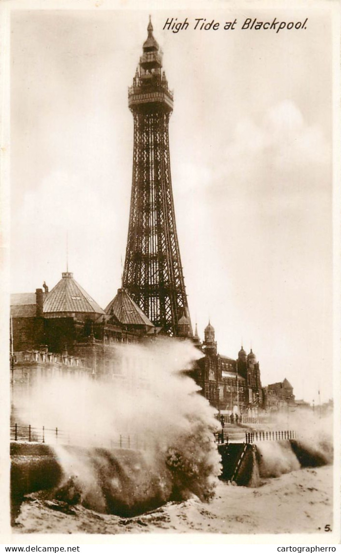 United Kingdom England Lancashire Blackpool High Tide And Tower - Blackpool