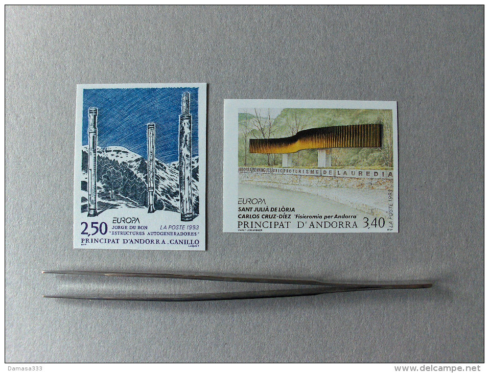 EUROPA CEPT 1993 ANDORRA FR. ANDORRE FR. NON DENTELE IMPERFORATED  NUOVO NEW - 1993