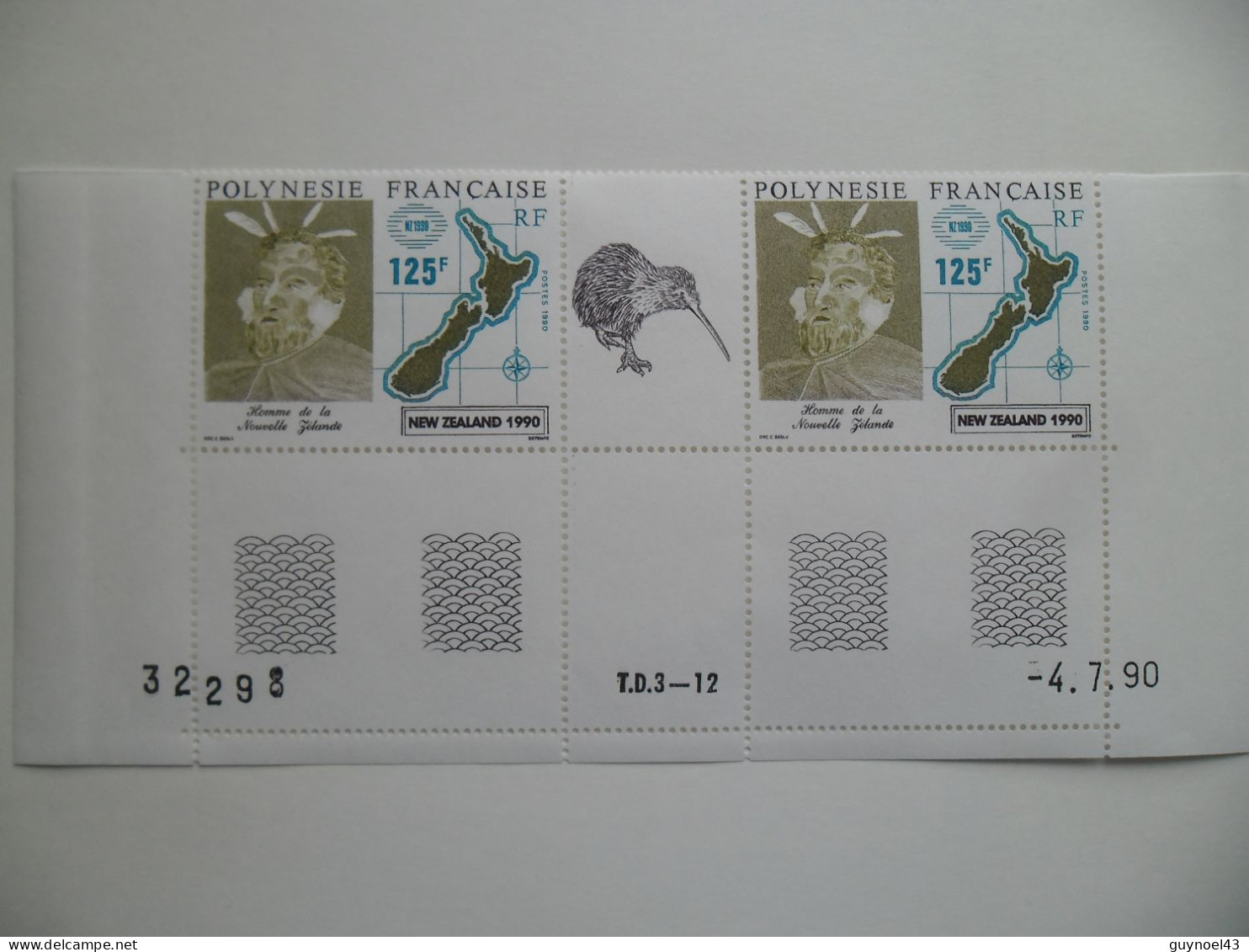 PF 1990 Y/T 363A Daté 4-7-1990  " NEW ZEALAND 1990 " Neuf*** Cote 10,00 - Neufs