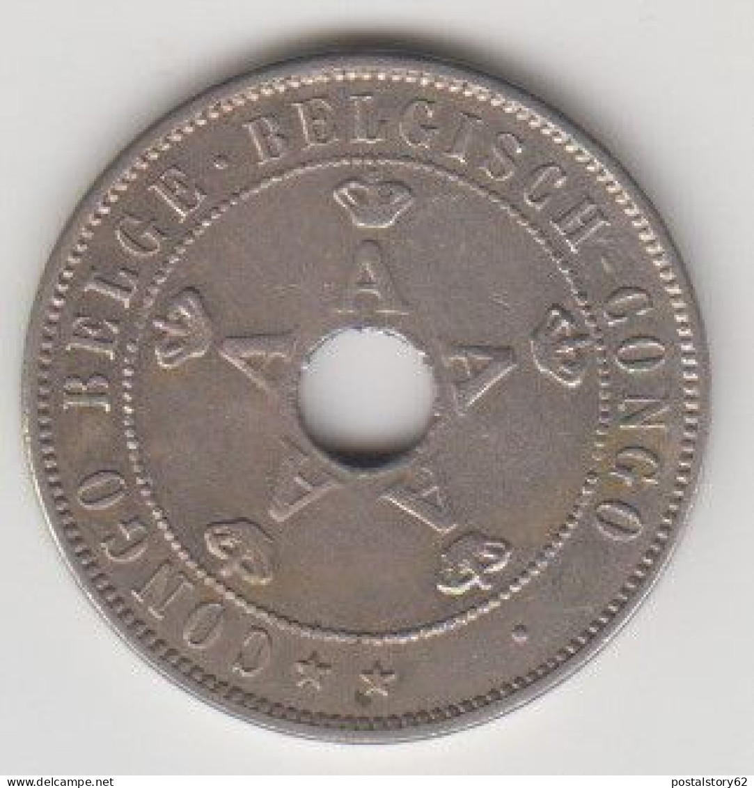 Congo Belga, 20 Centimes 1911 Km 19 Cons. BB+ - 1910-1934: Albert I.