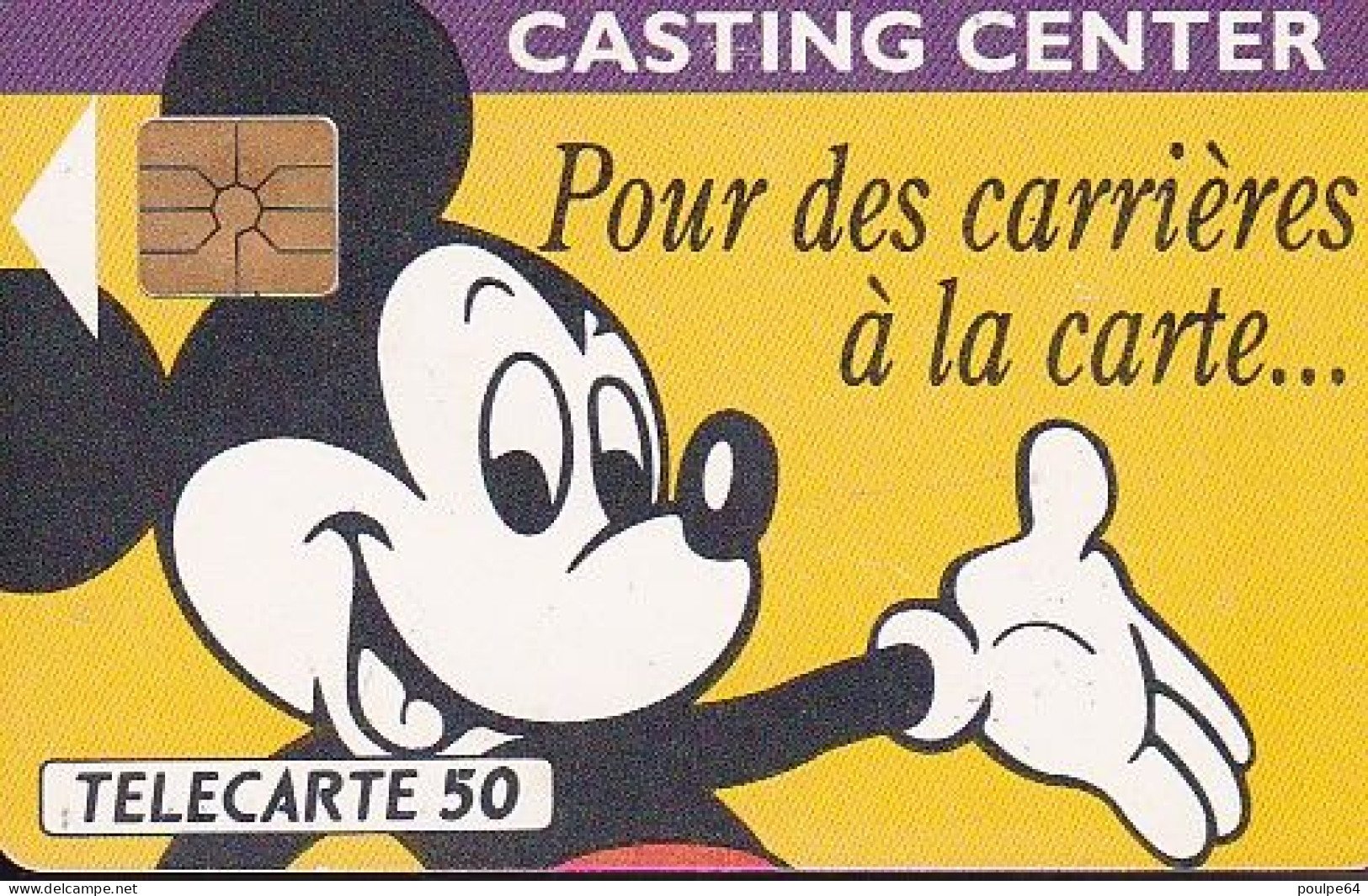 F201A  11/1991 MICKEY EURODISNEY 50 GEM ( Dos Gros Mickey ) - 1991