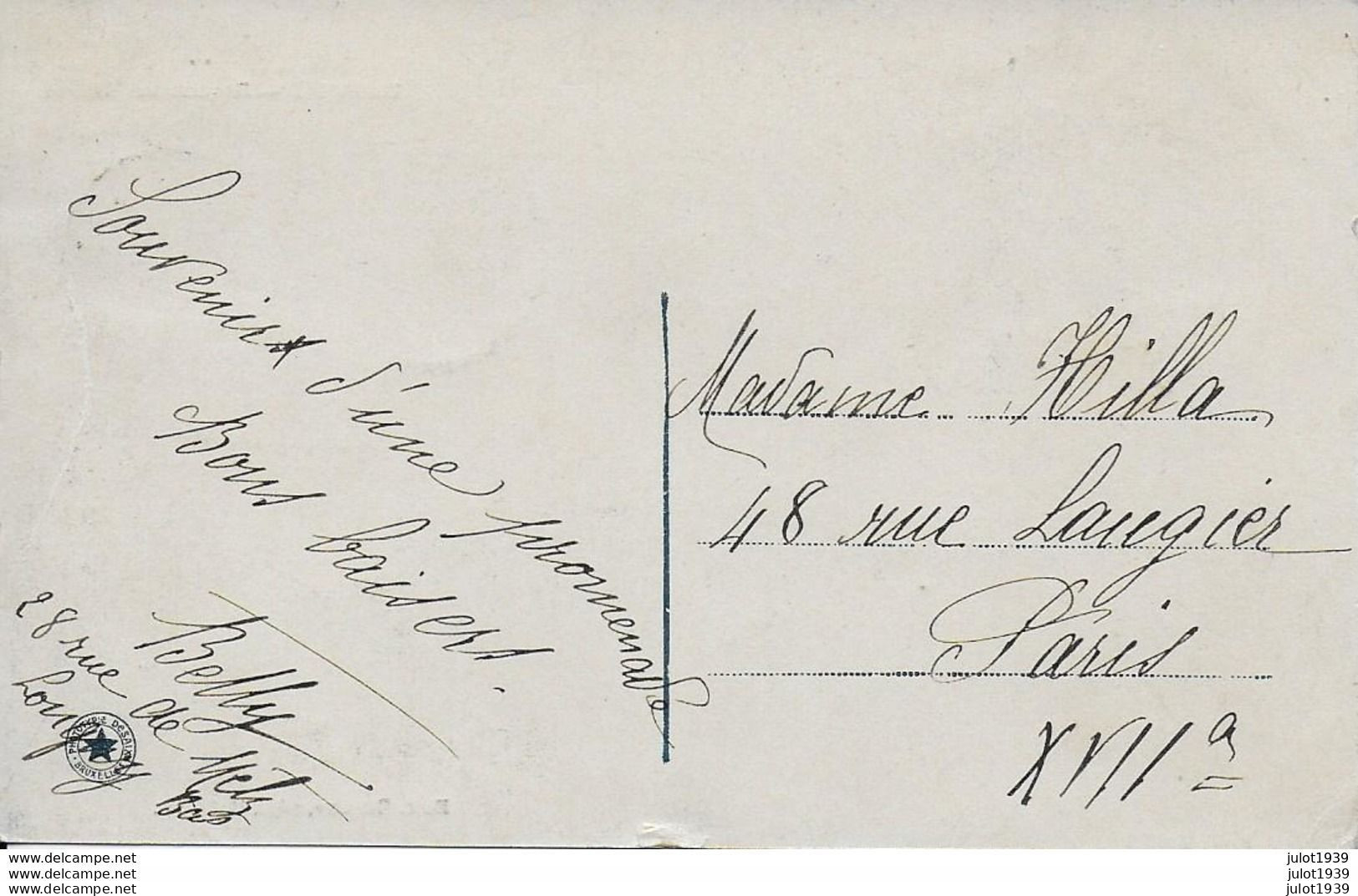 HALANZY ..-- 1906? Vers PARIS . ( Mme HILLA ) . Voir Verso . - Aubange