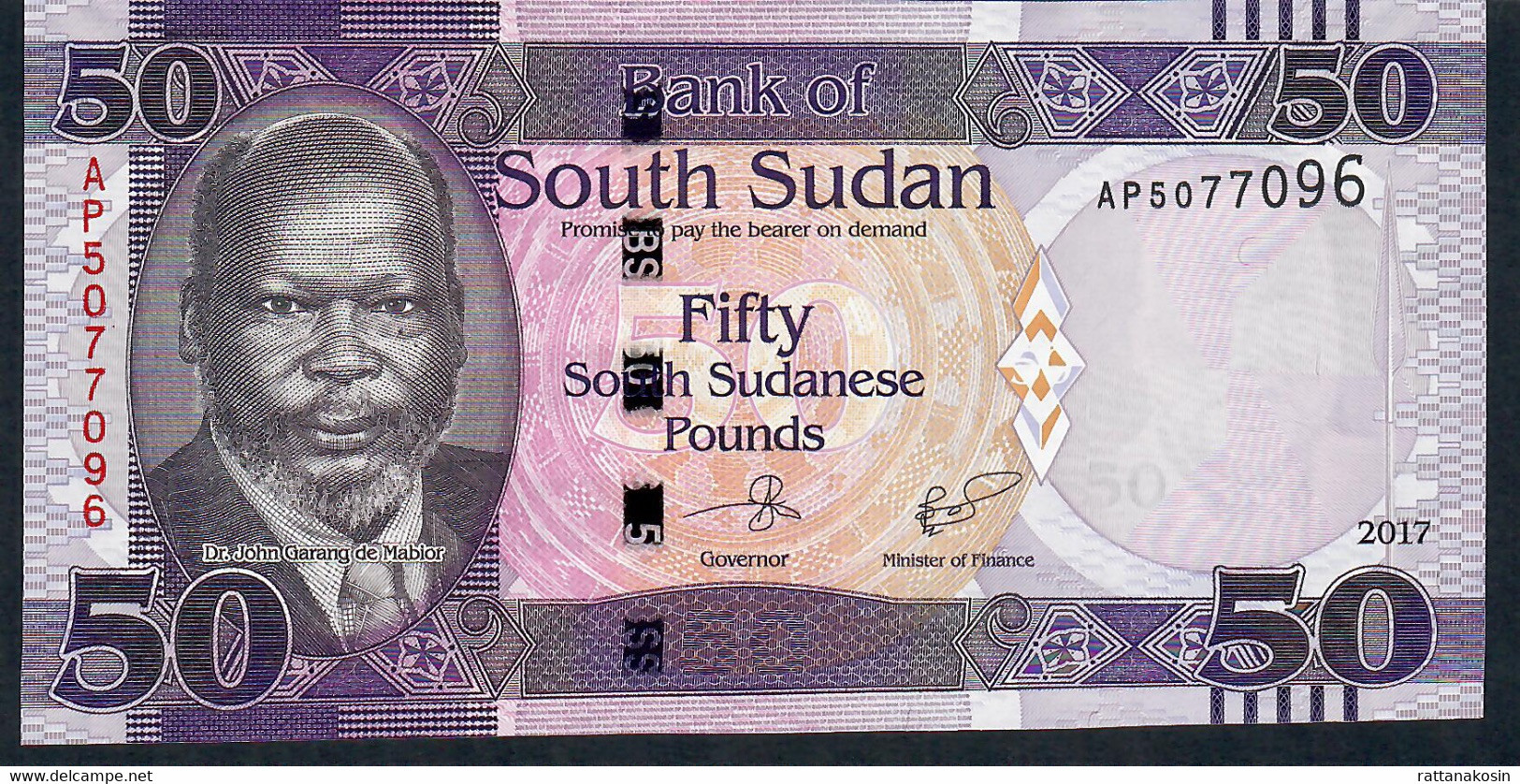 SOUTH SUDAN P14c 50 POUNDS 2017 #AP  Or  #AJ     UNC. - Sudán Del Sur