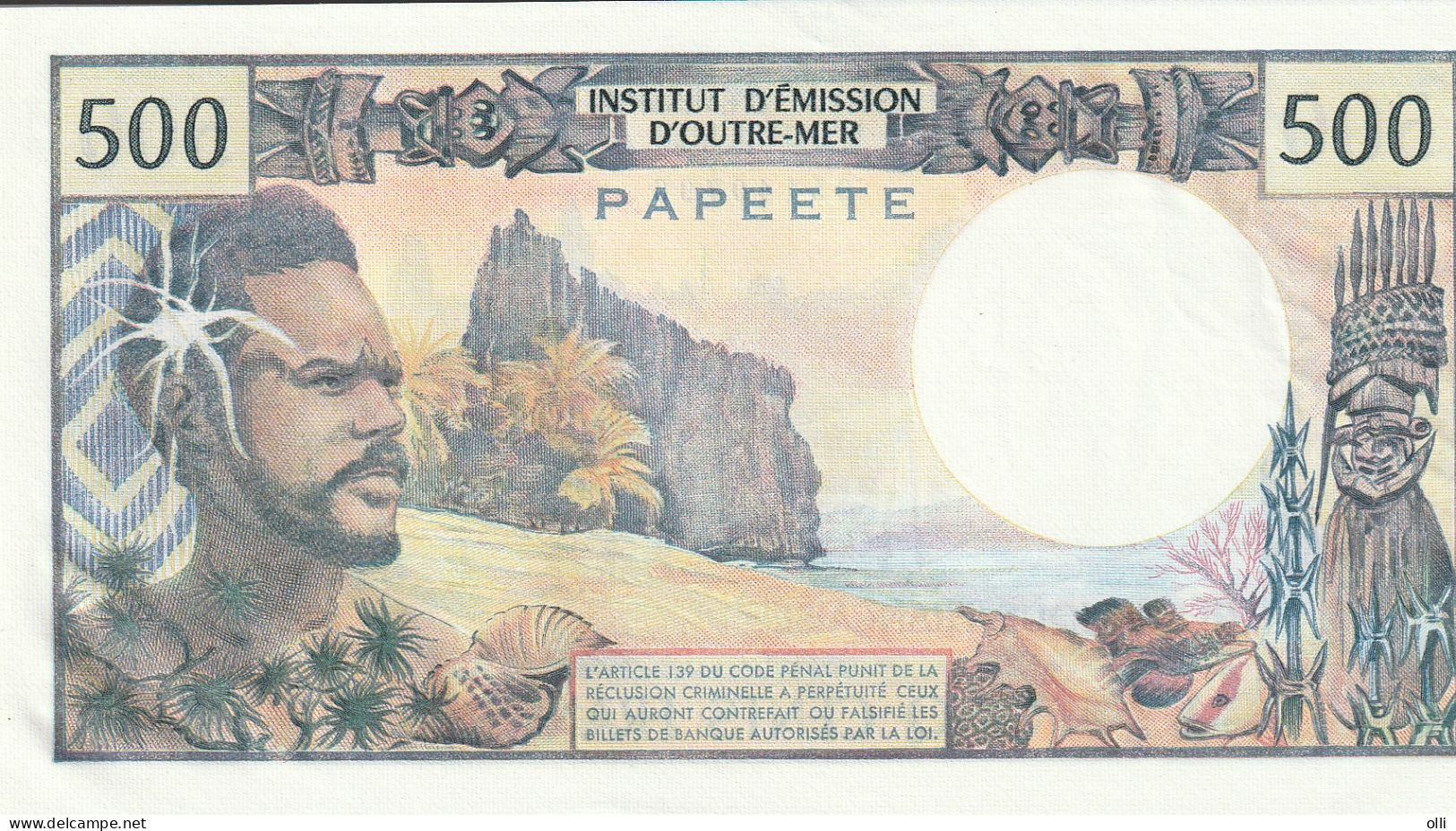 Tahiti 500 Francs ND 1985 P-25d PAPEETE UNC - Papeete (French Polynesia 1914-1985)