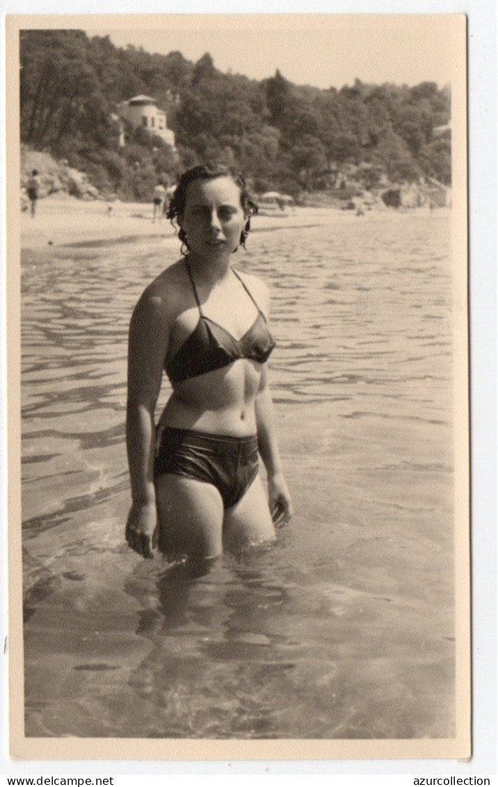 Baigneuse. Carte Photo. 1951 - Rayol-Canadel-sur-Mer