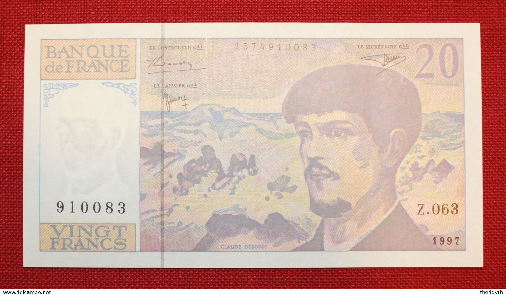 Billet 20 Francs Debussy 1997 Z.063-910083 – SUP+++ - 20 F 1980-1997 ''Debussy''