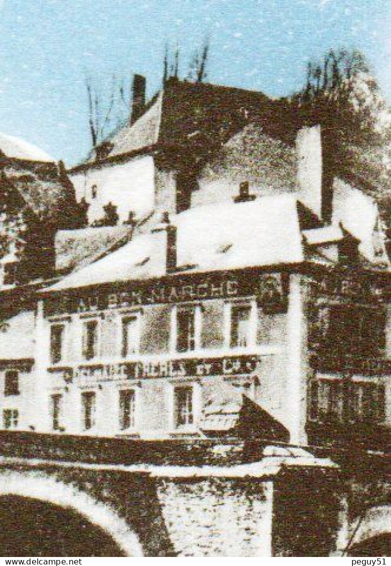 Bouillon. La Semois Et Le Vieux Pont De Liège. Enfants. Au Bon Marché Delhaize Frères Et Cie. - Bouillon