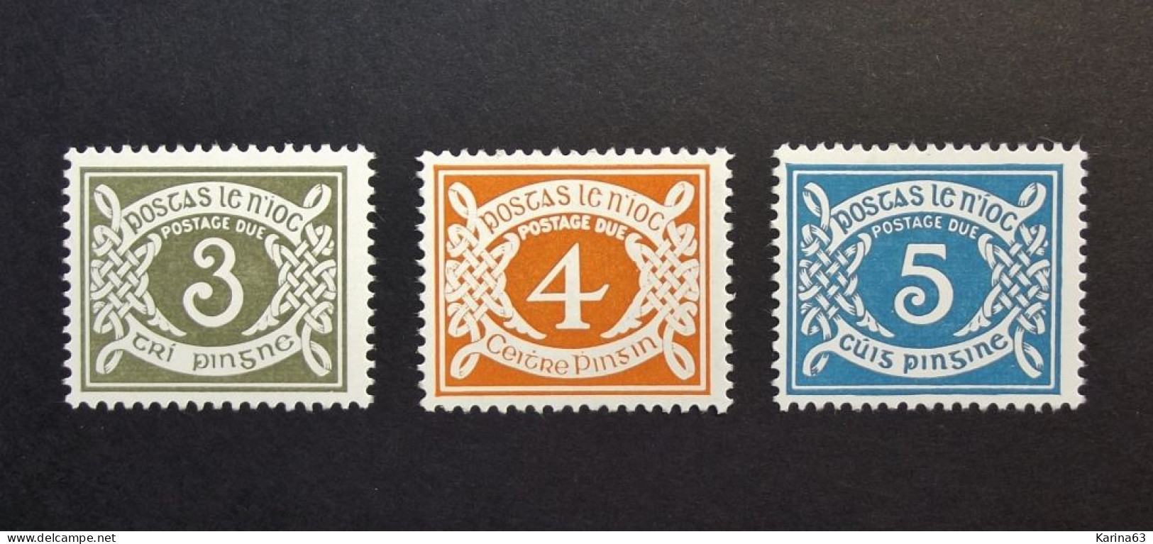 Ireland - Irelande - Eire 1978 - Y&T  N° 22 - 23 - 24  / No Watermark  ( 3 Val.) - Postage Due - MNH - Postfris - Strafport