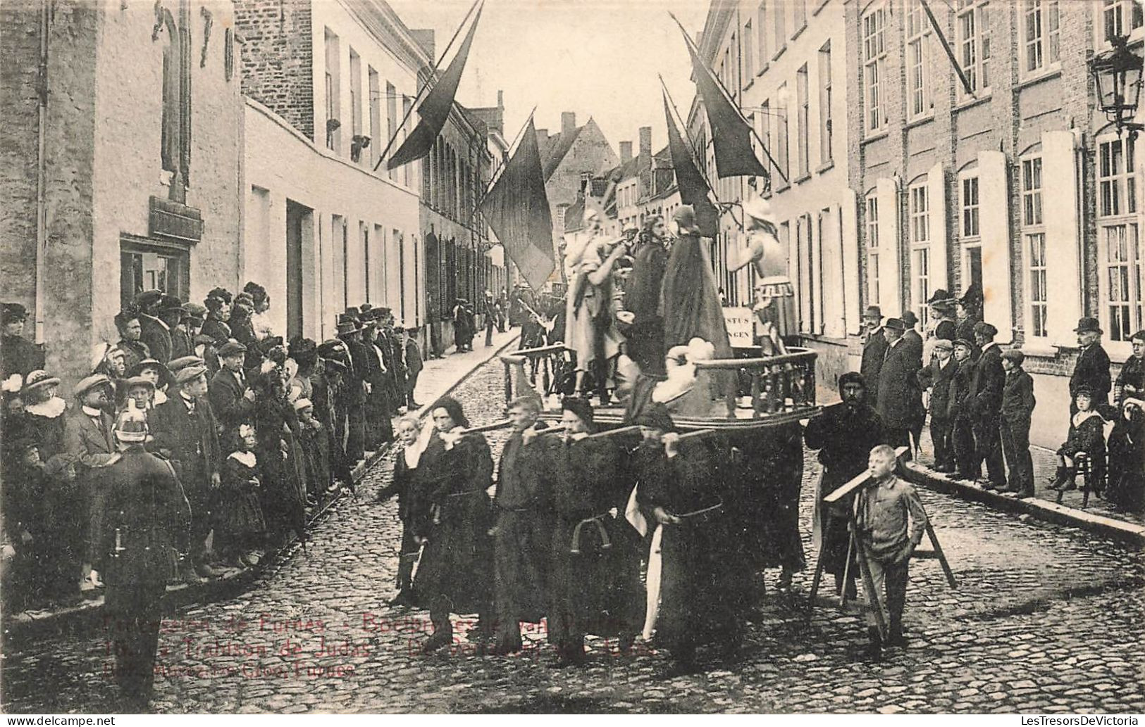 BELGIQUE - Procession De Furnes - Trahison De Judas - Animé - Carte Postale Ancienne - Autres & Non Classés