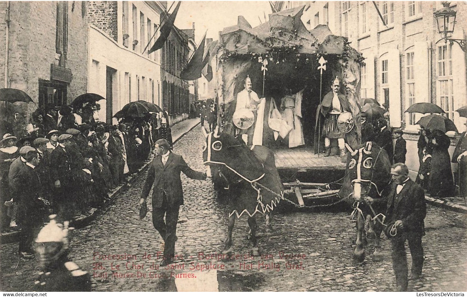 BELGIQUE - Procession De Furnes - Le Char Du Saint Sépulcre - Animé - Carte Postale Ancienne - Autres & Non Classés