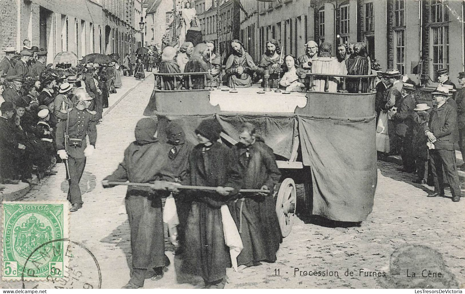 BELGIQUE - Procession De Furnes - La Cène - Animé - Carte Postale Ancienne - Sonstige & Ohne Zuordnung