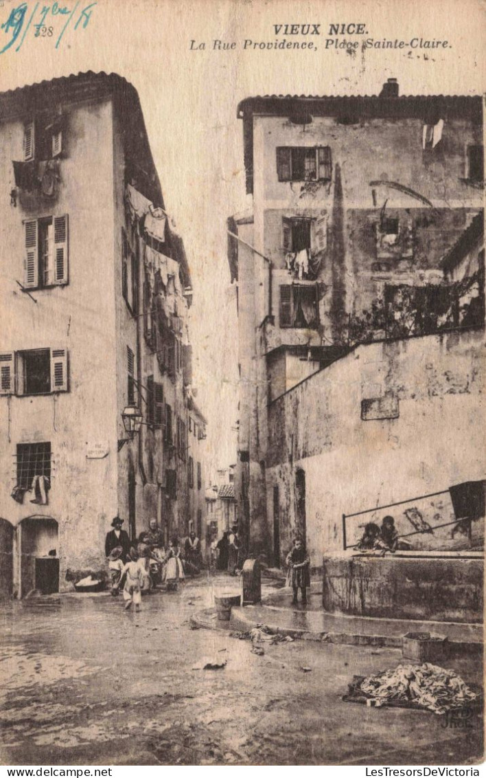 FRANCE - Vieux-Nice - La Rue Providence - Place Sainte Claire - Carte Postale Ancienne - Life In The Old Town (Vieux Nice)