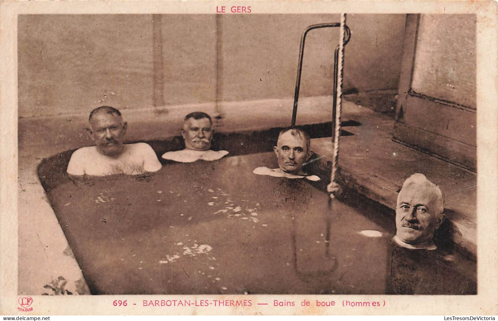 FRANCE - Barbotan Les Thermes - Bains De Boue (hommes) - Le Gers - Carte Postale Ancienne - Barbotan