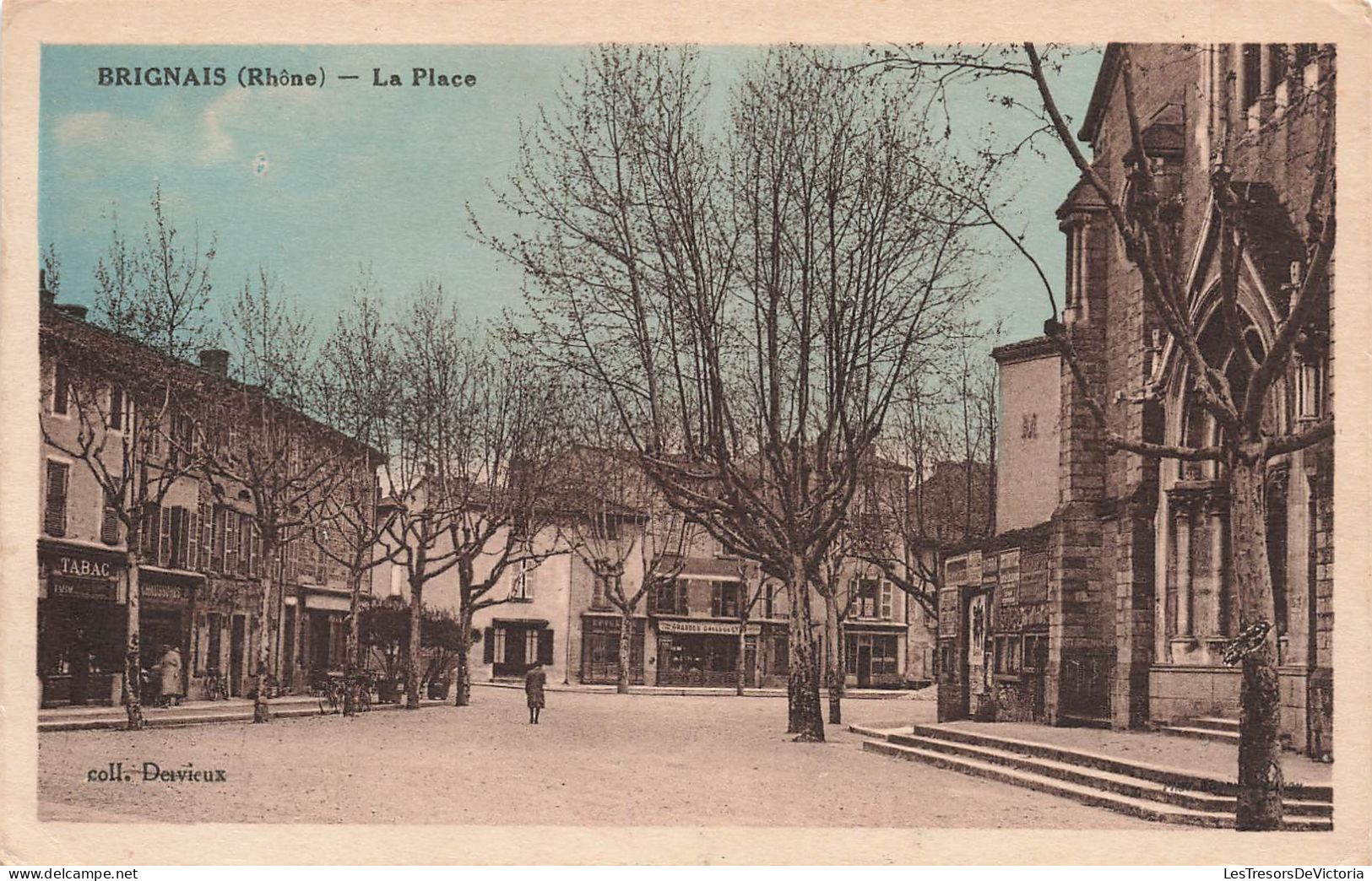 FRANCE - Brignais - La Place  - Colorisé - Carte Postale Ancienne - Brignais