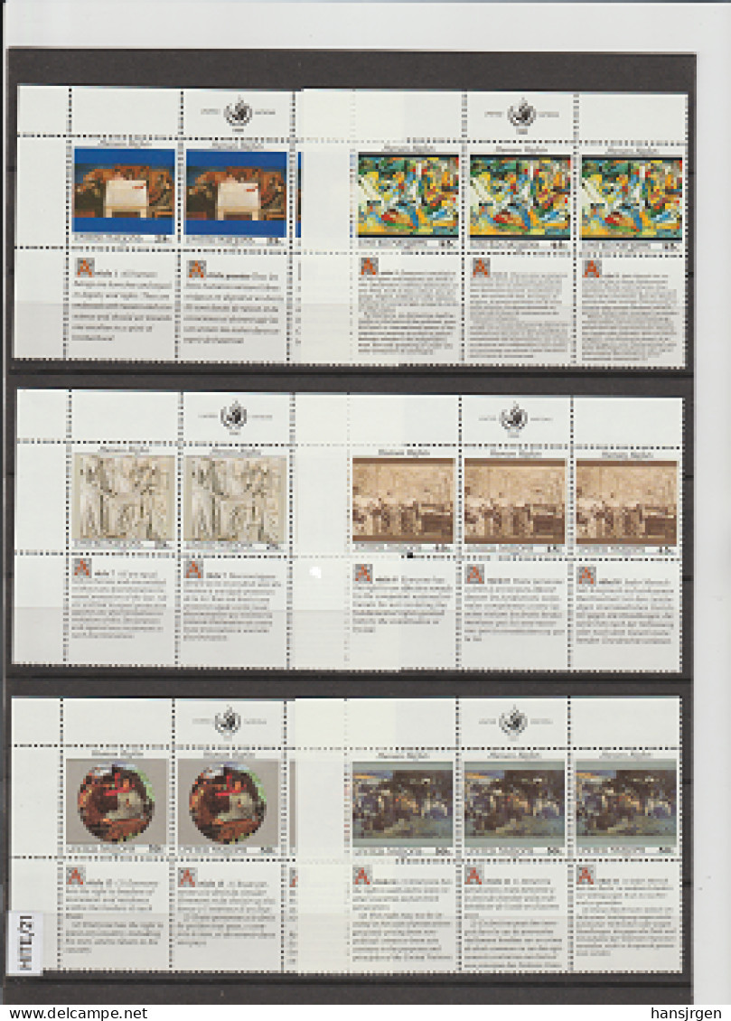 HITE/21 VEREINTE NATIONEN NEW YORK 1989/91Michl 595/96+606/07+623/24  6 SECHSERBLÖCKE  ** Postfrisch - Used Stamps