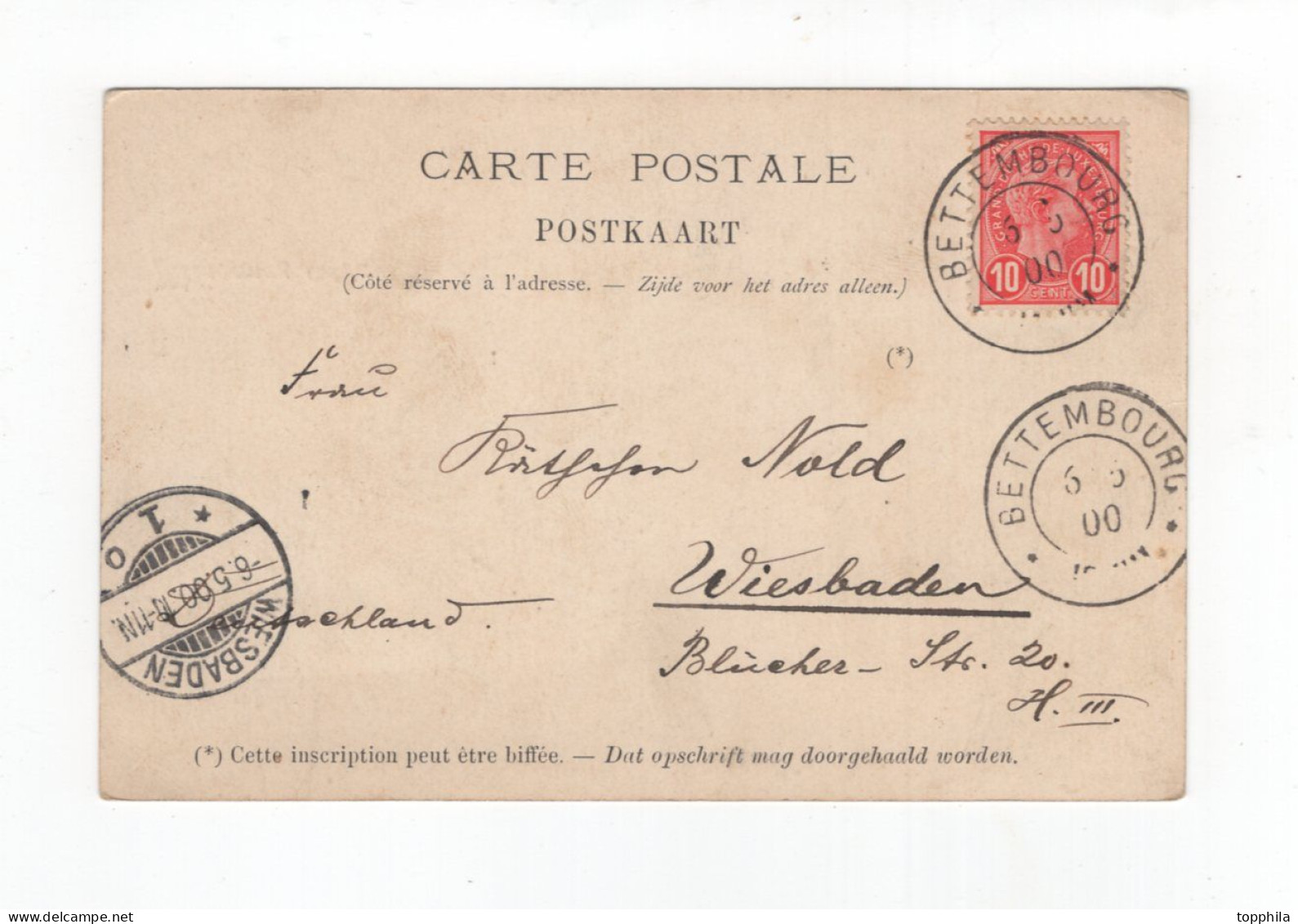 1900 Belgique CPA Messancy Vue De Panorama Affranchissement 10 Ct Luxembourg Obliteration Bettembourg - Messancy