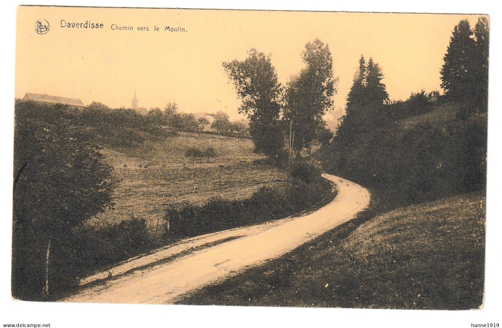 Daverdisse Chemin Vers Le Moulin Cachet 1929 Wellin Luxembourg Htje - Daverdisse