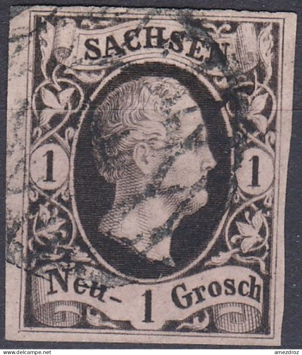 Saxe 1851-1852 N° 3 - Frédérique Auguste II (J2) - Sachsen