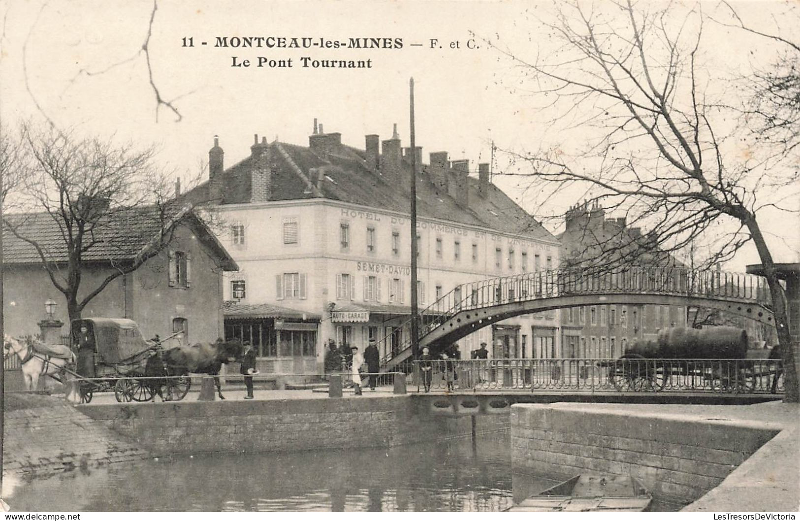 FRANCE - Montceau Les Mines - F Et C - Le Pont Tournant - Carte Postale Ancienne - Montceau Les Mines