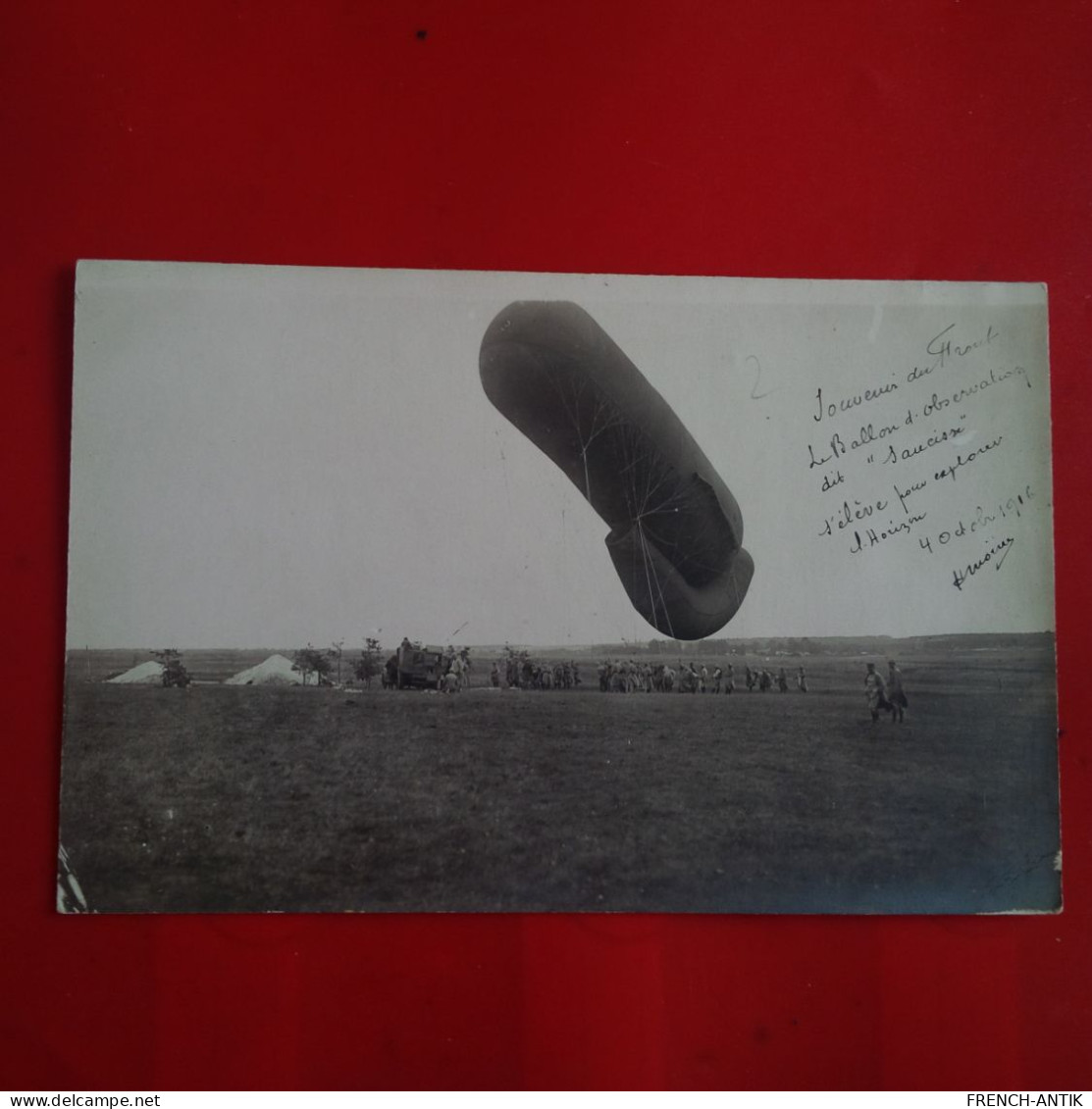 CARTE PHOTO BALLON MILITARIA - Zeppeline