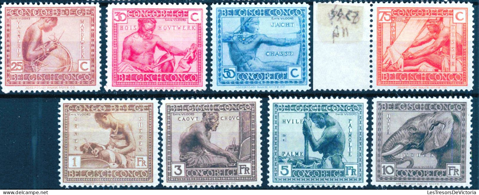 Timbres - Congo Belge - 1923 - COB 106/17* - Cote 60 - Nuovi