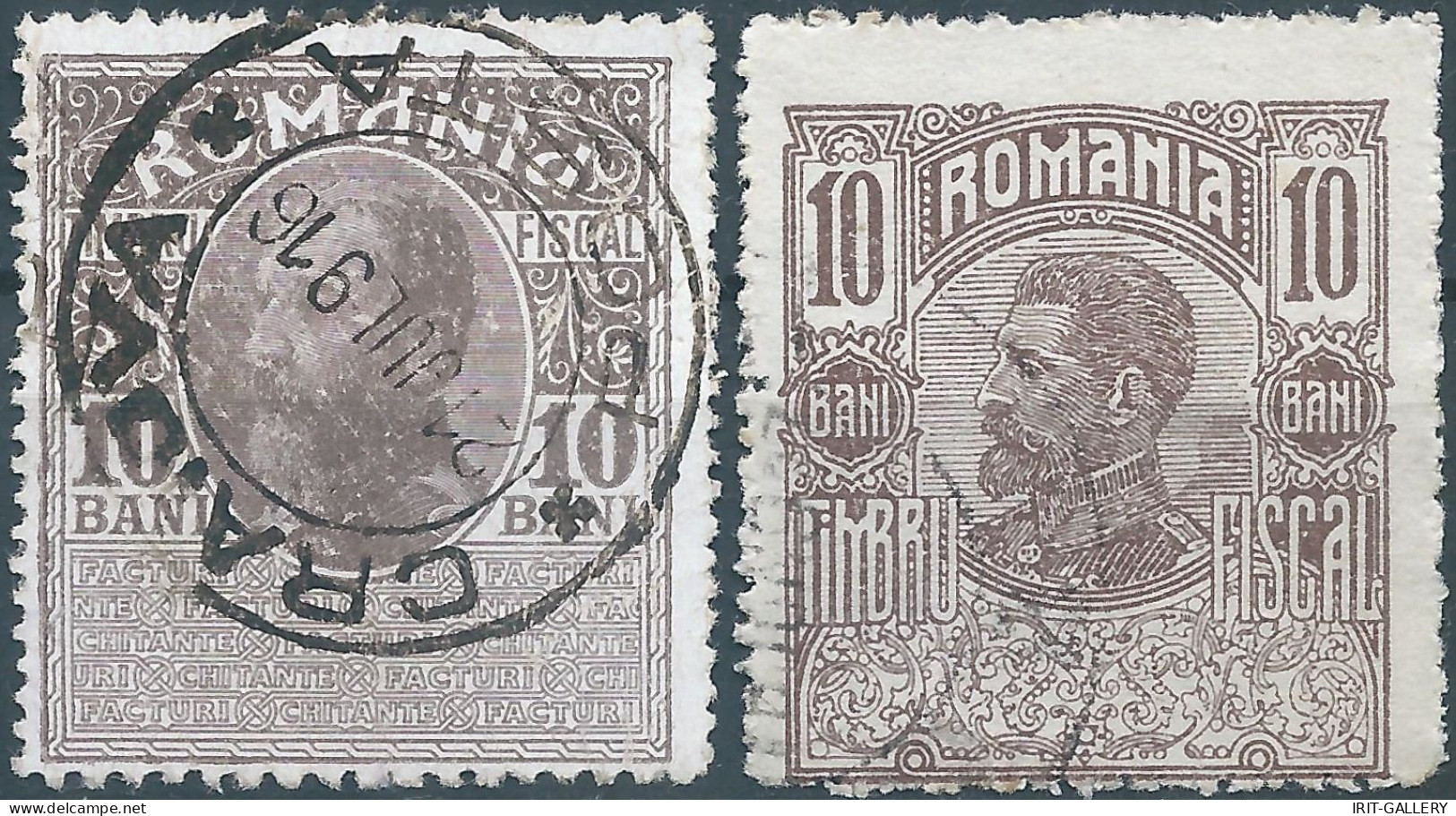 ROMANIA - ROUMANIE - RUMANIEN,Revenue Stamps Tax Fiscal ,10 BANI,Obliterated - Fiscales