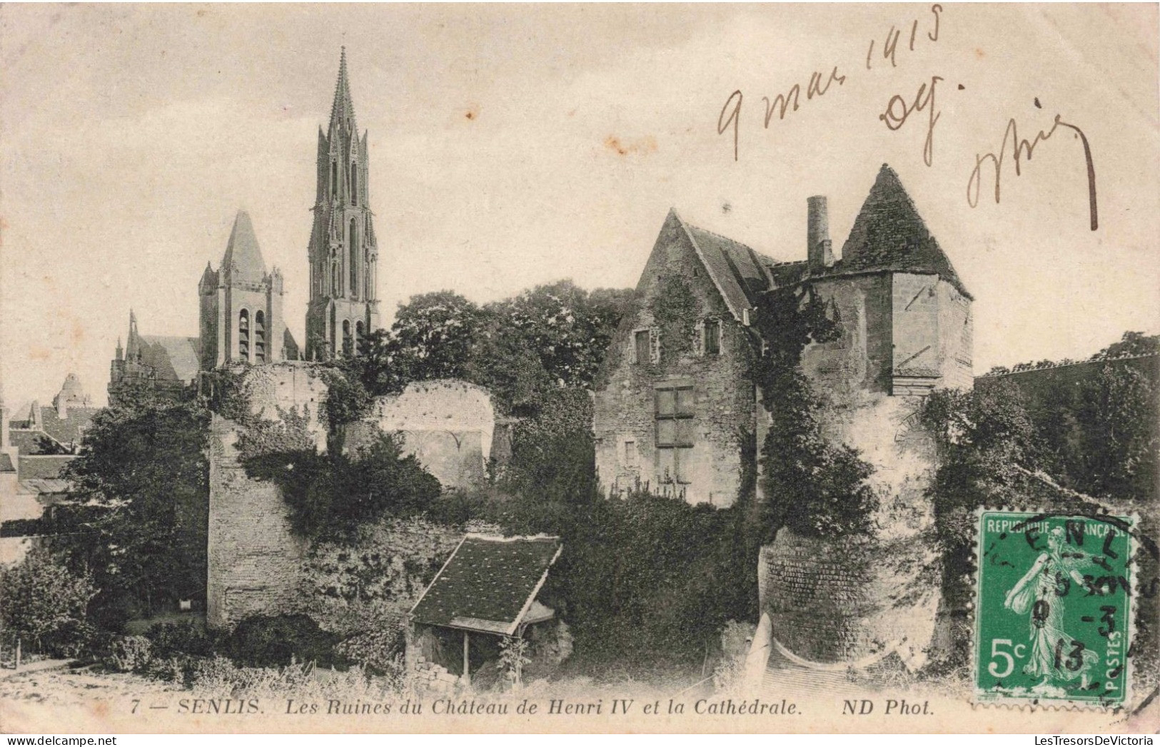 FRANCE - Senlis - Les Ruines Du Château De Henri IV Et La Cathédrale - Carte Postale Ancienne - Senlis