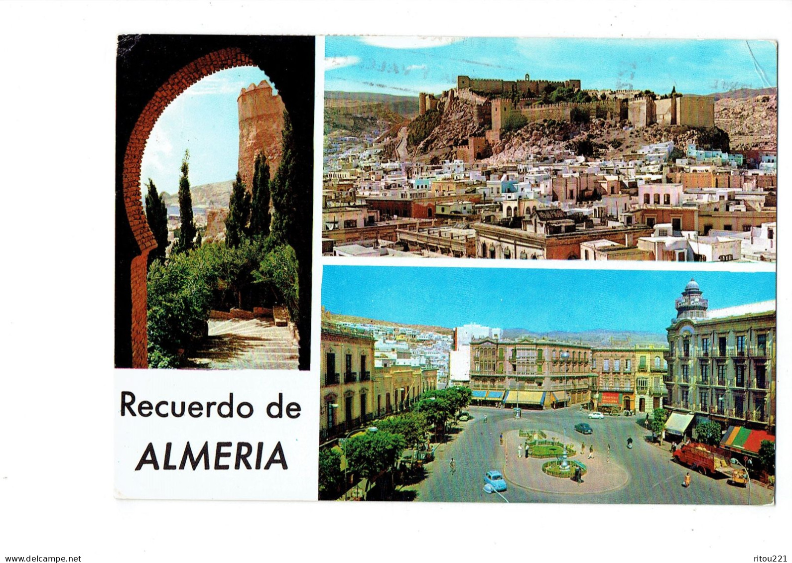 Cpm - Espagne Almeria - Place Voiture Enseigne PHILIPS - Arribas 2.030 - Almería