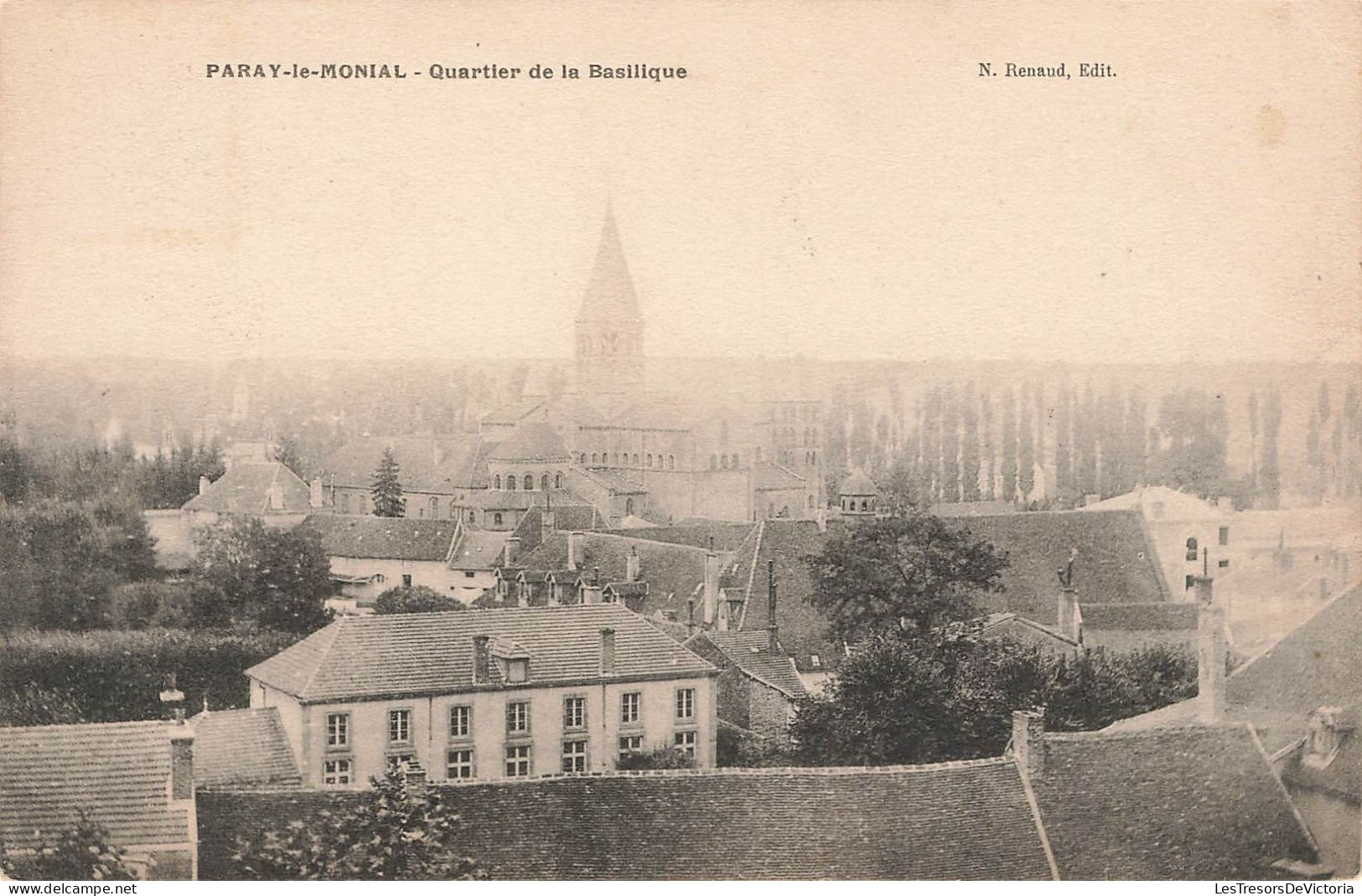 FRANCE - Paray Le Monial - Quartier De La Basilique  - Carte Postale Ancienne - Paray Le Monial