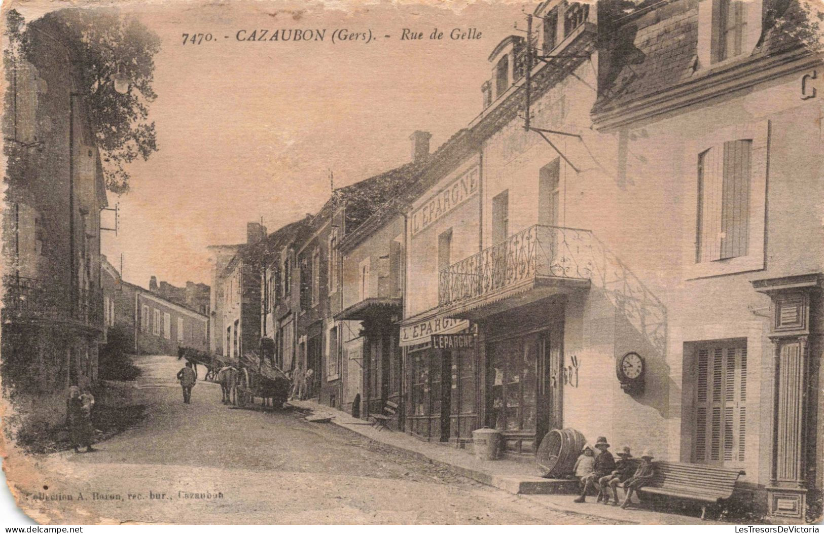 FRANCE - Cazaubon - Rue De Gelle - Carte Postale Ancienne - Sonstige & Ohne Zuordnung