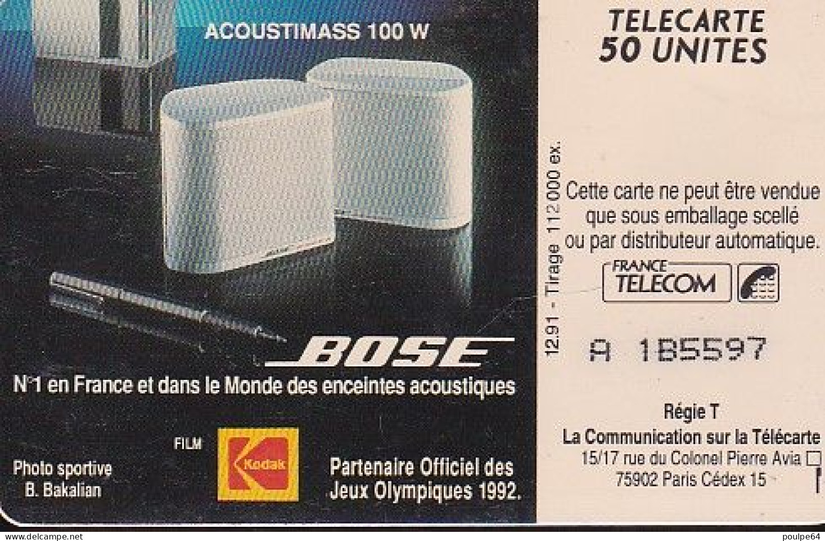 F211  12/1991 BOSE " Saut à Ski " 50 SO3 - 1991