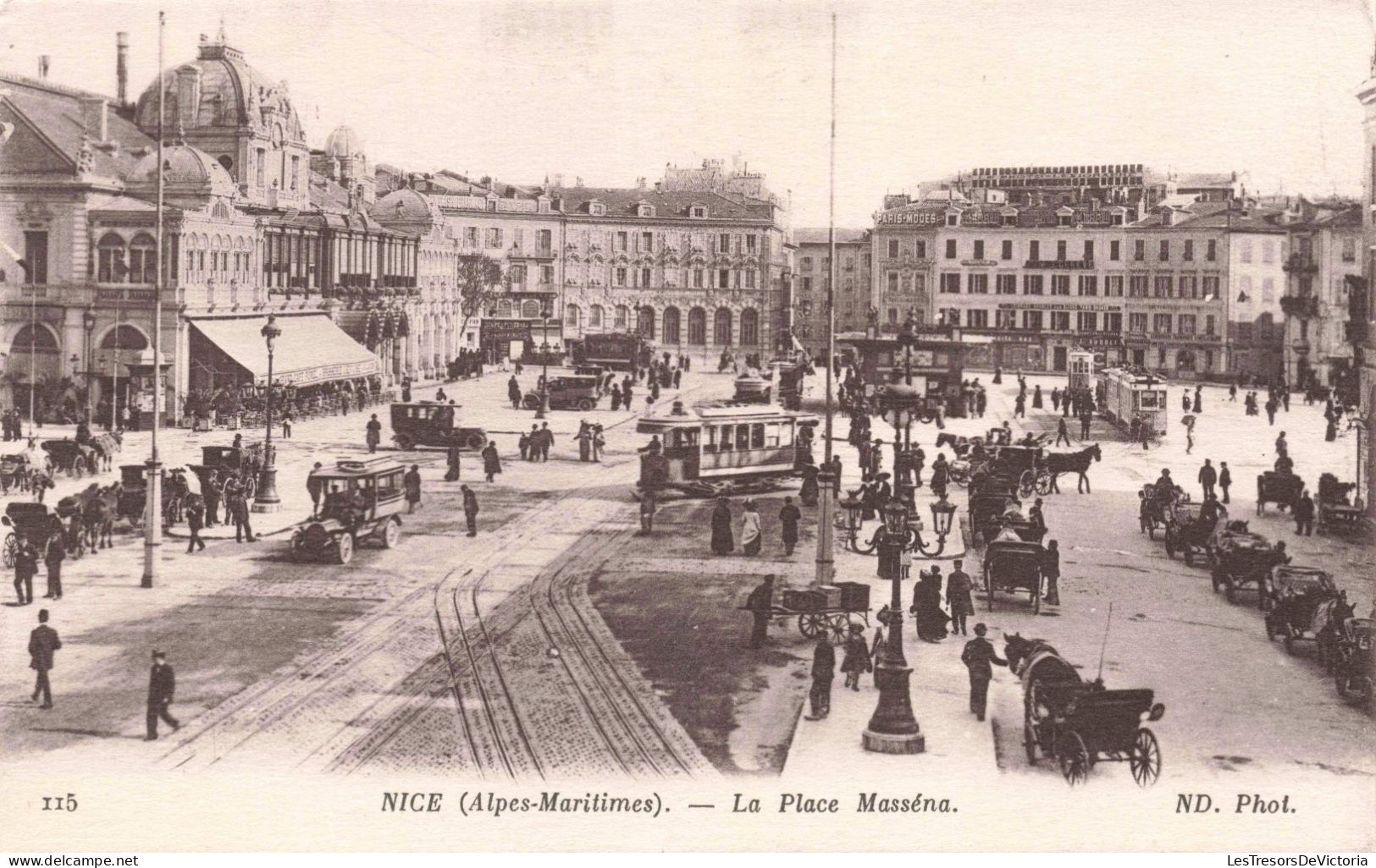 FRANCE - Nice - La Place Masséna - Animé - Carte Postale Ancienne - Plazas