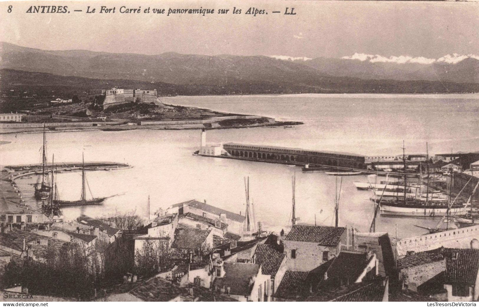 FRANCE - Antibes - Le Fort Carré Et Vue Panoramique Sur Les Alpes - Carte Postale Ancienne - Autres & Non Classés