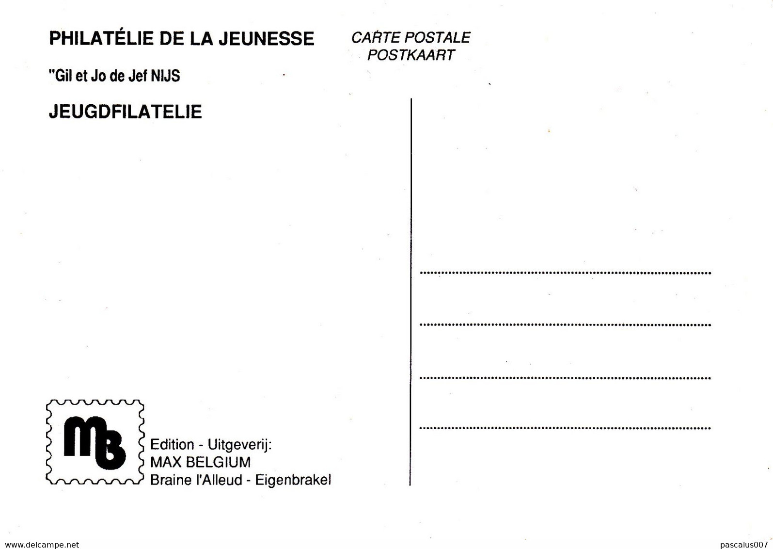 B01-204 2707 BD Carte Maxima Maximum FDC Rare Jommeke Gil Et Jo Nys Jef 23-5-1997 6000 Charleroi 7€ - 1991-2000