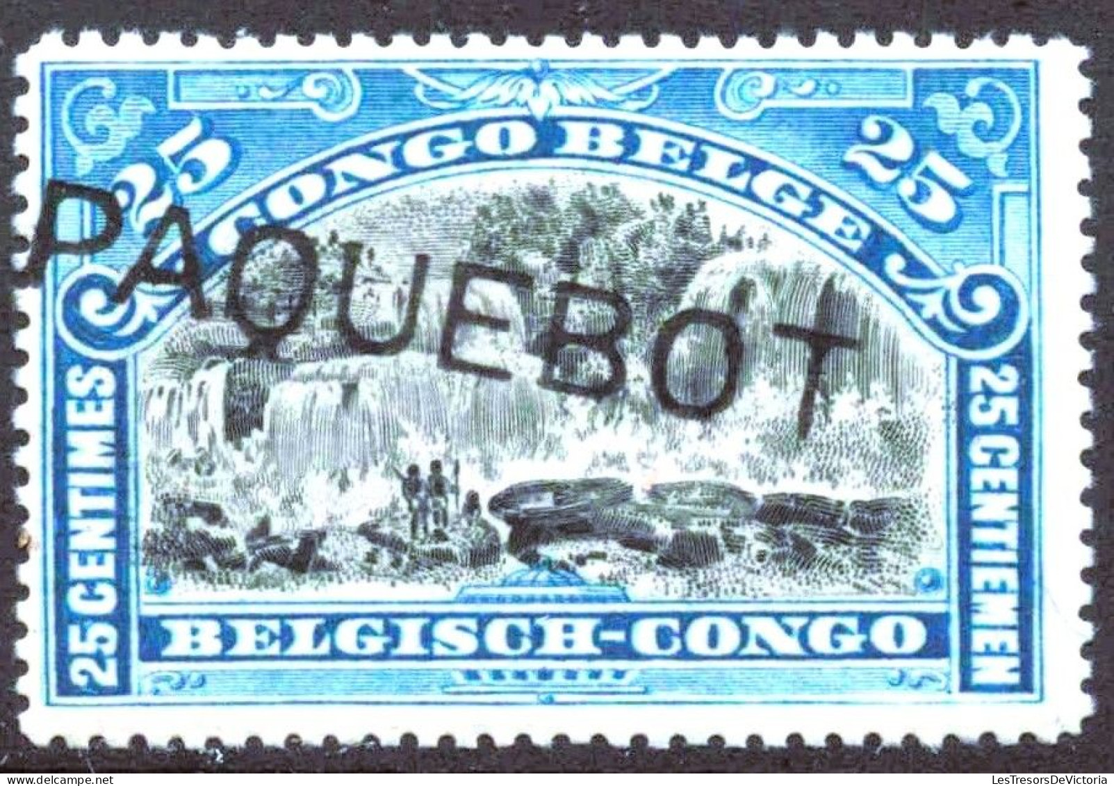 Timbres - Congo Belge - COB 54/63 - Annulé Griffe Paquebot - Plaatfouten En Curiosa