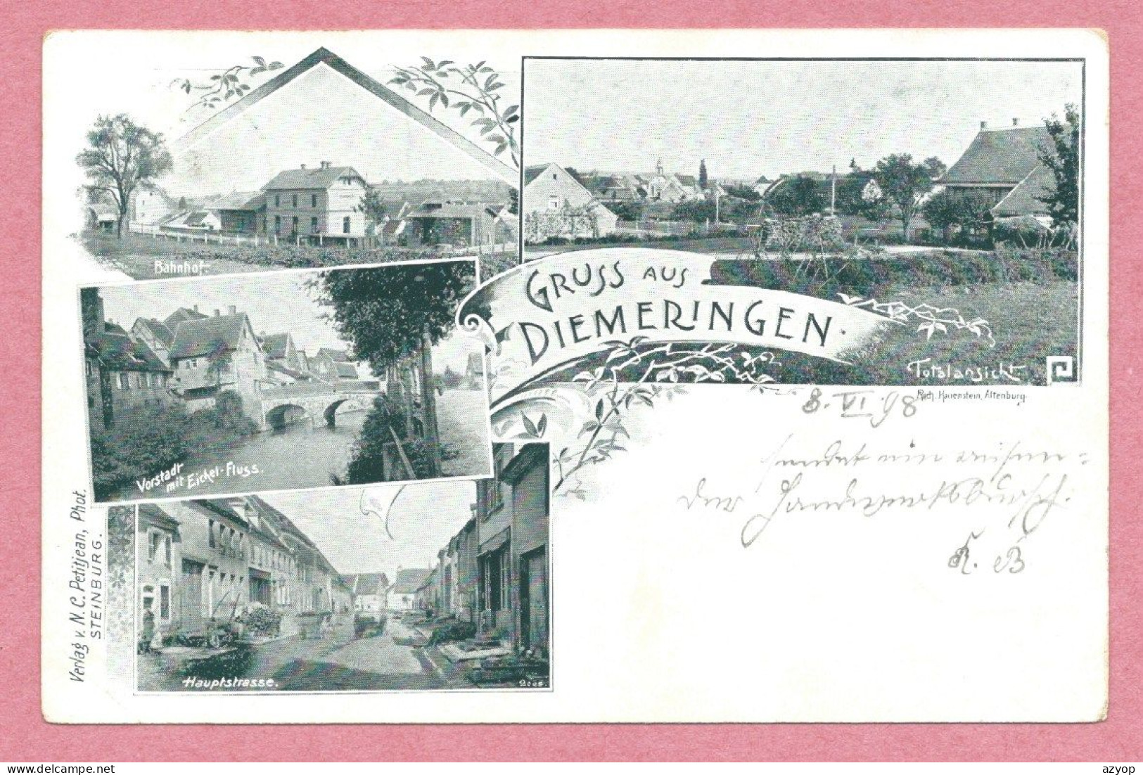 67 - GRUSS Aus  DIEMERINGEN - Multivues - Bahnhof - Vorstadt - Hauptstrasse - Gare - - Diemeringen