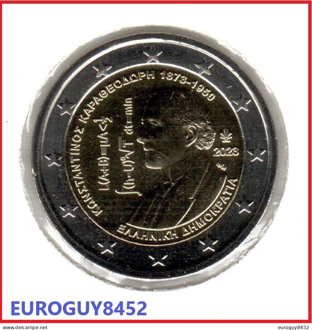 GRIEKENLAND - 2 € 2023 UNC - 150e VERJAARDAG GEBOORTE CONSTANTIJN CARATHEODORY - Greece