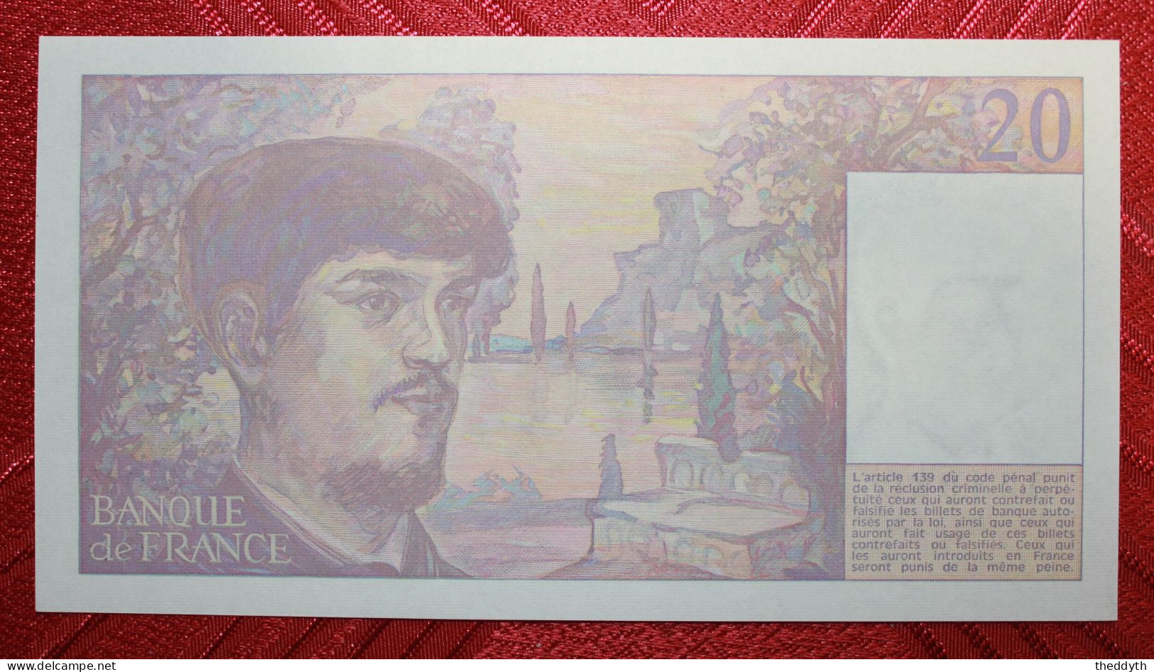 Billet 20 Francs Debussy 1988 – O.023 – SPL - 20 F 1980-1997 ''Debussy''