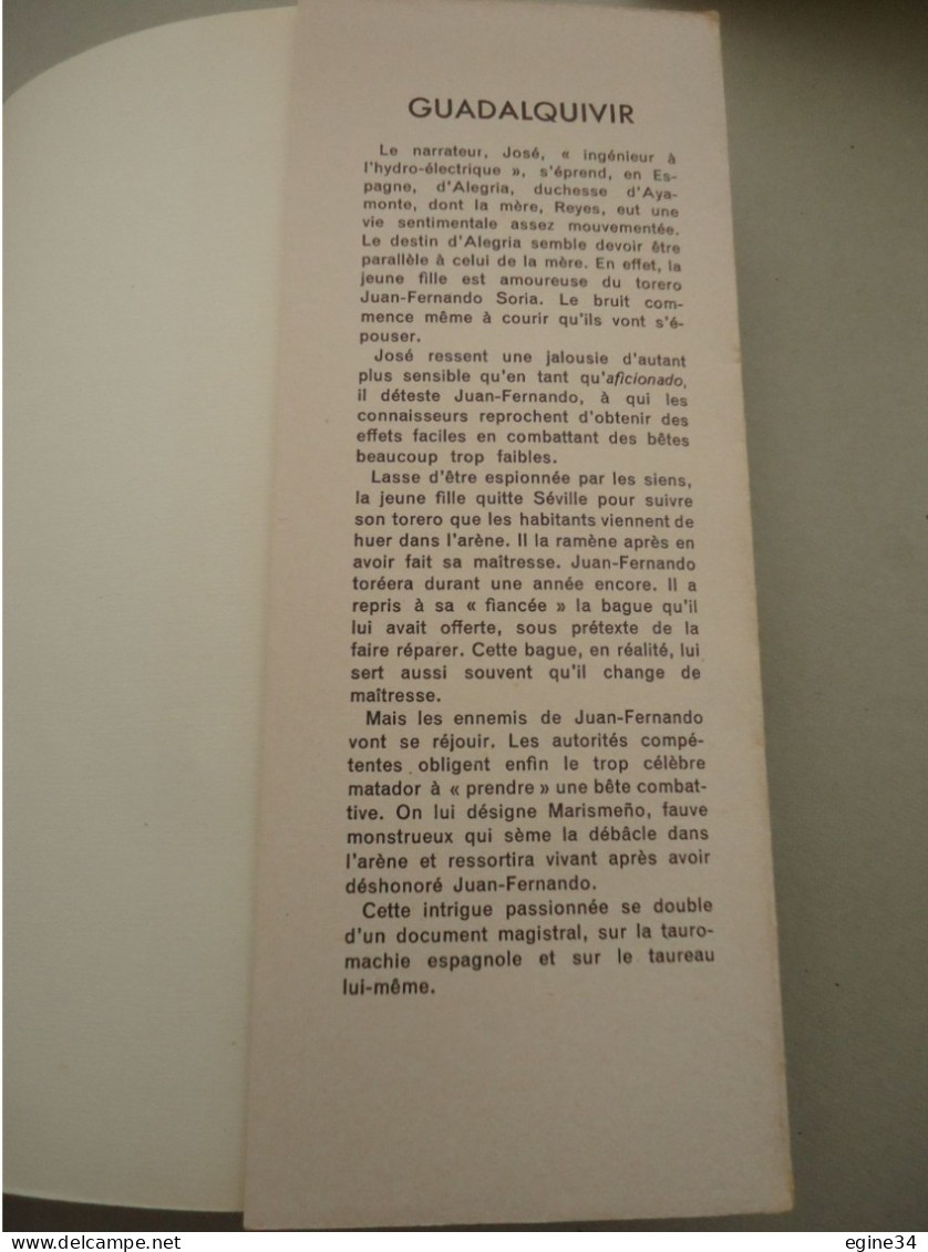 Editeur Flammarion - Joseph Peyré - Guadaquivir - 1952 - Papier Chiffon N. VIII - Livres Dédicacés