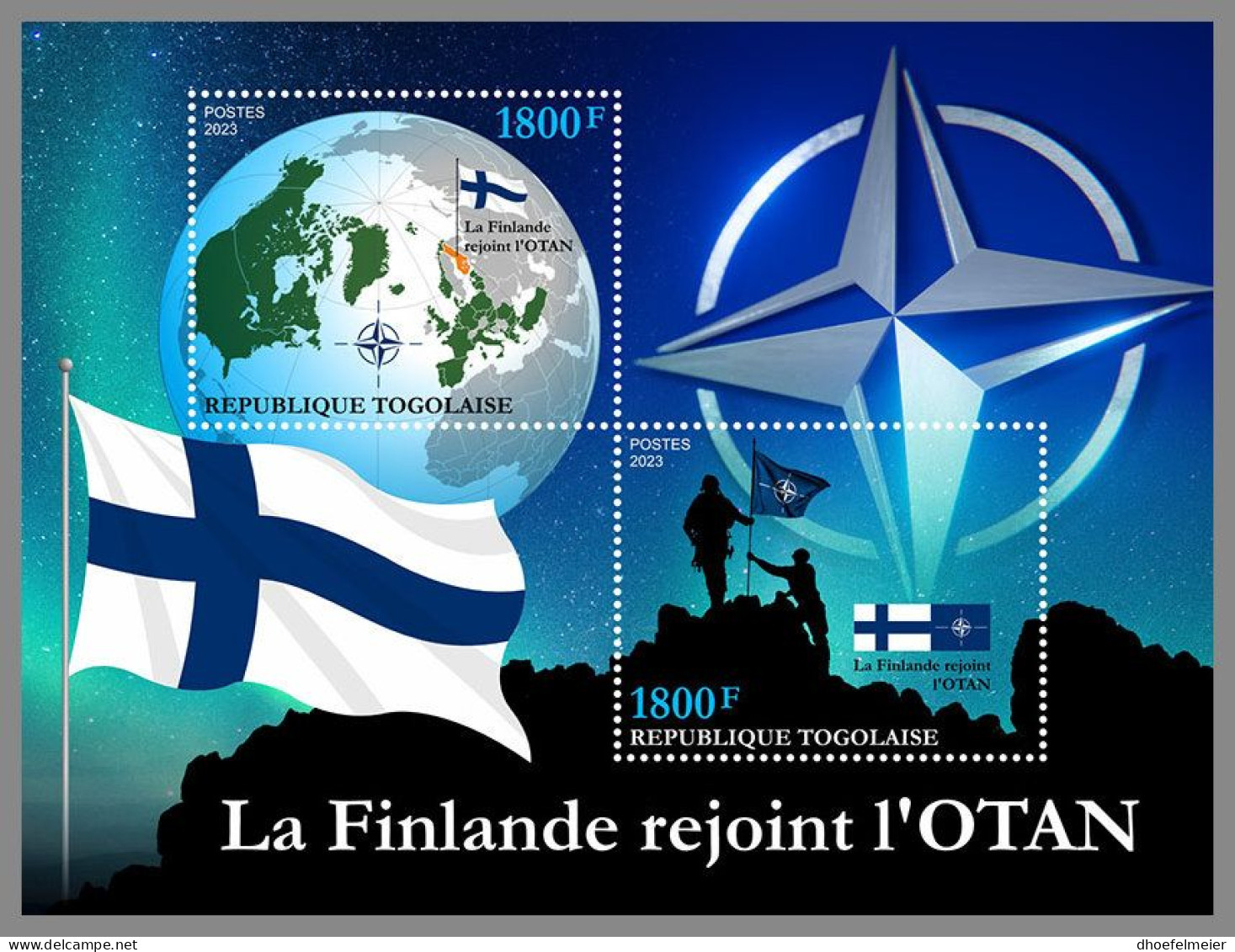 TOGO 2023 MNH Finland Joins NATO Finnland Beitritt NATO S/S – OFFICIAL ISSUE – DHQ2343 - NATO