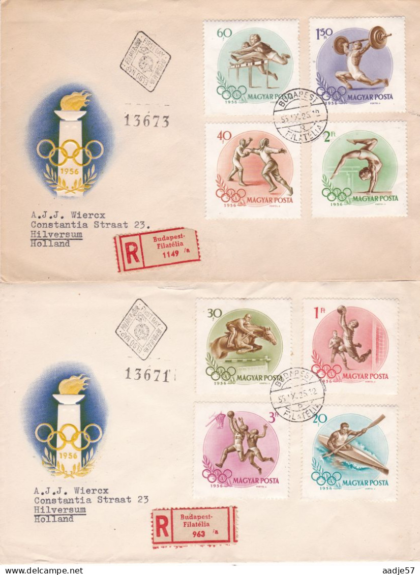Hongarije, Hungary, Ungarn, Magyar ; 1956 Melbourne Olympic Games FDC's Regr. - Estate 1956: Melbourne